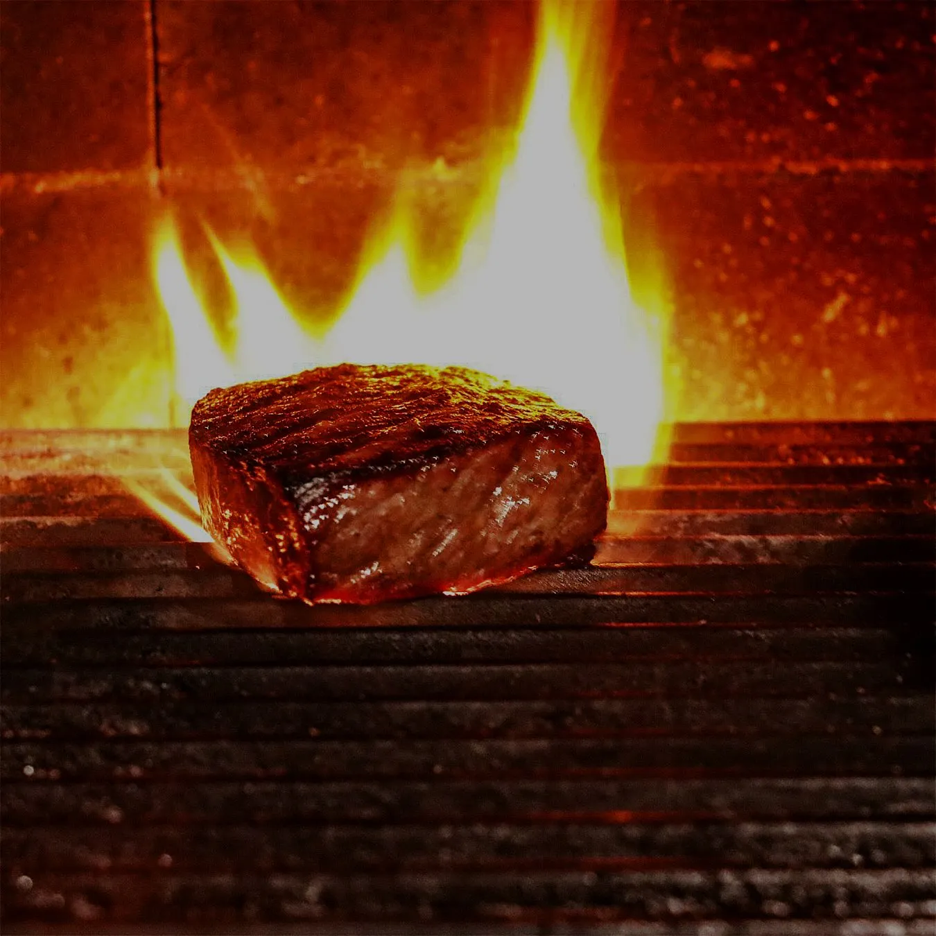 『burning the meat』